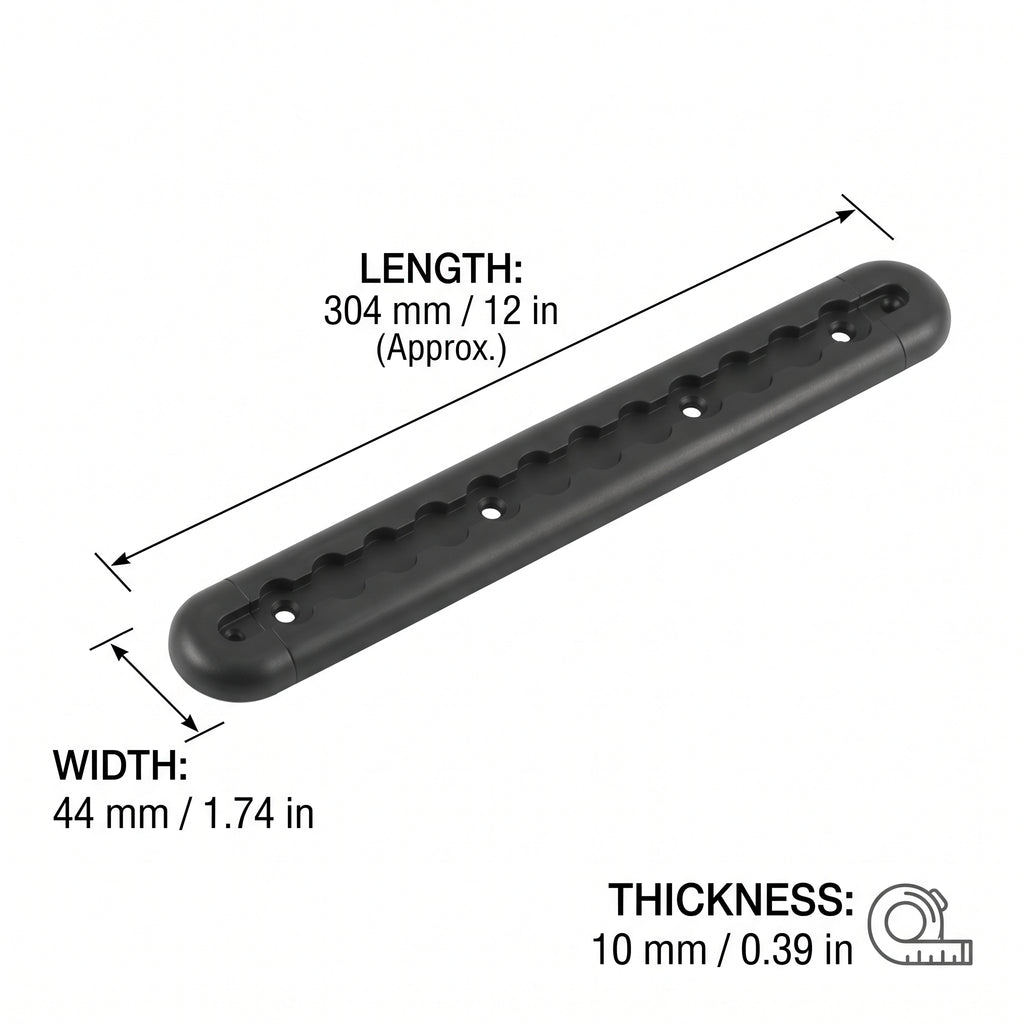 12-Inch Aluminum L-Track Tie-Down Rail Kit With D-Rings