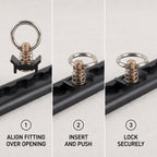 12-Inch Aluminum L-Track Tie-Down Rail Kit With D-Rings