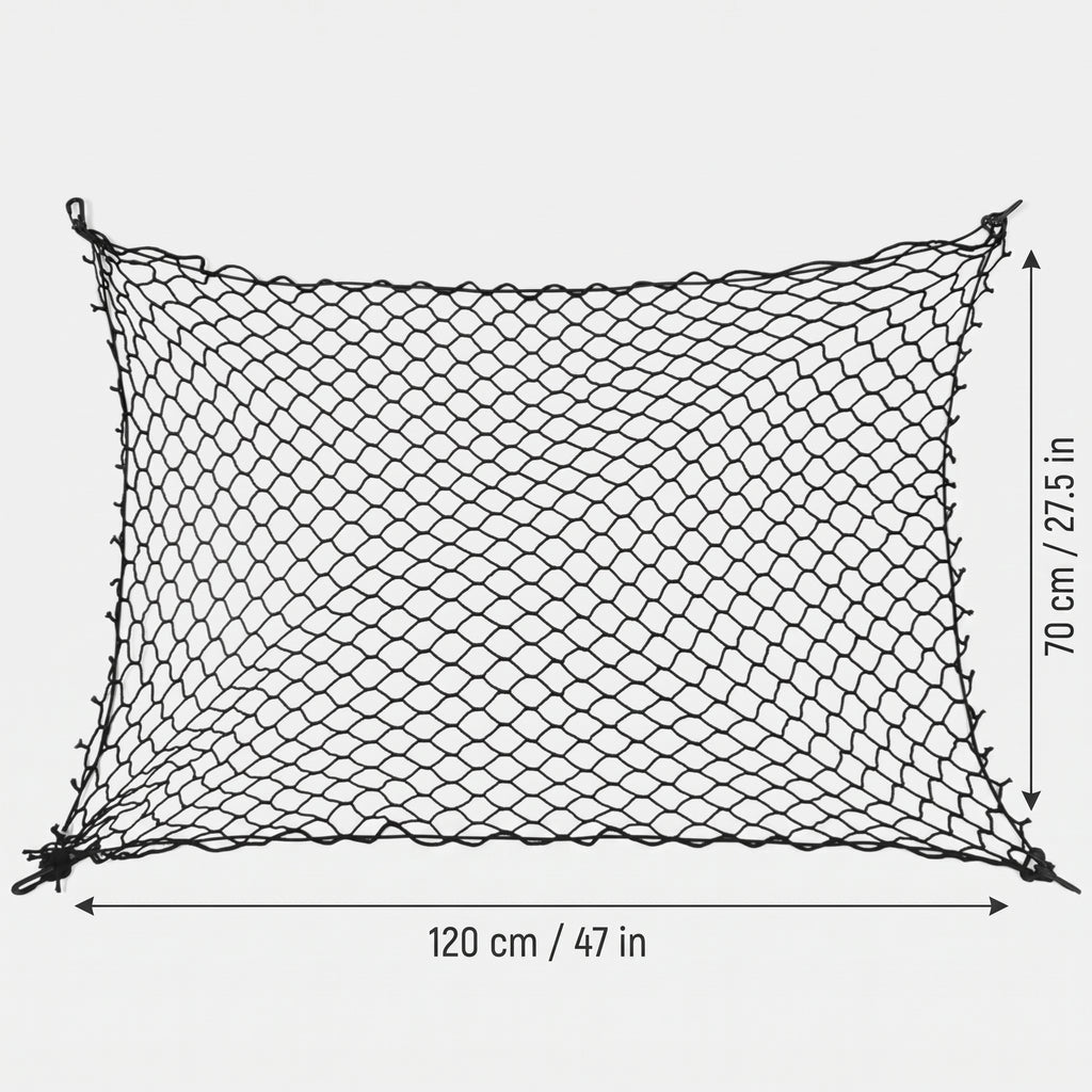 Elastic-Edge Pet Car Barrier Net With 4 Hooks 47x28 Inches