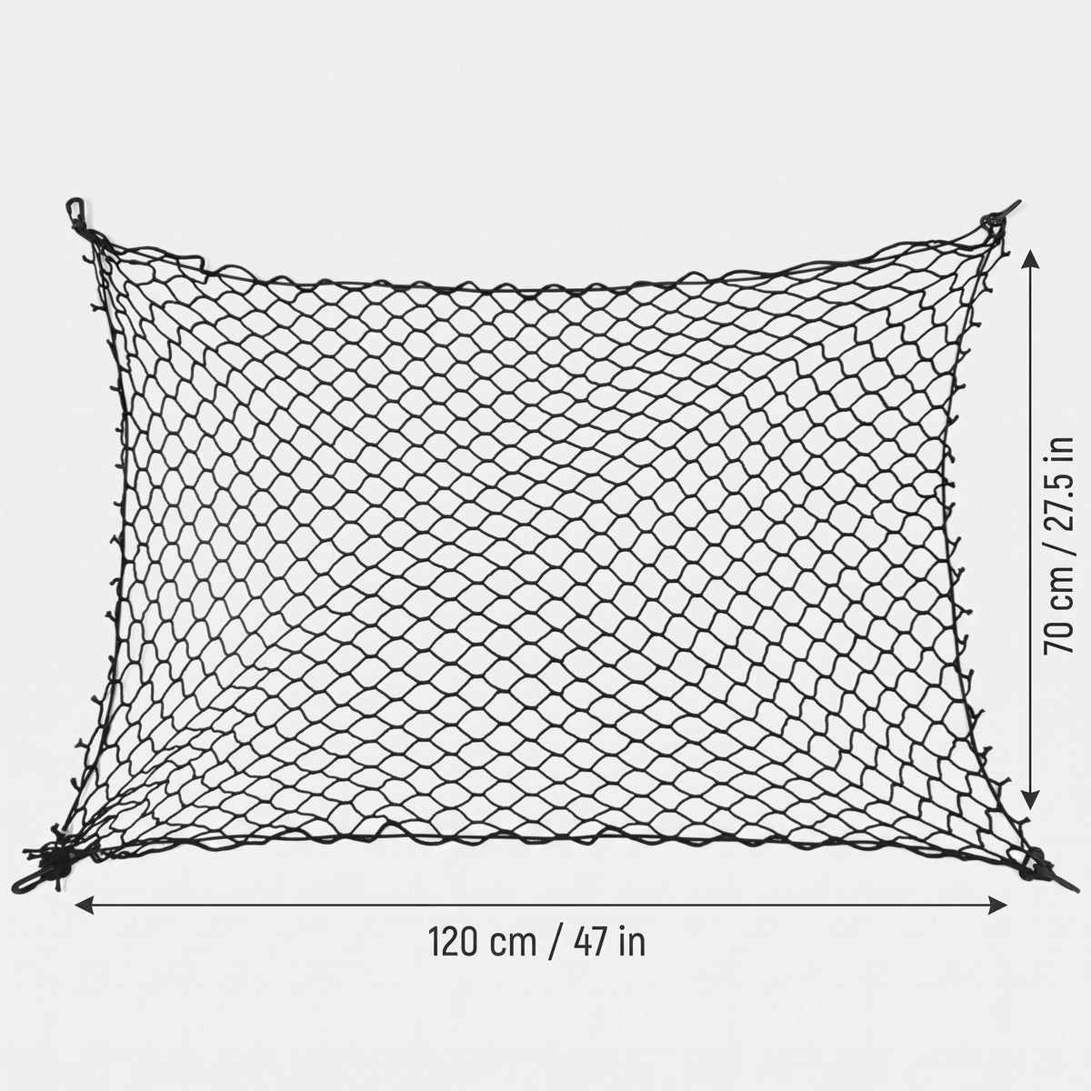 Elastic-Edge Pet Car Barrier Net With 4 Hooks 47x28 Inches