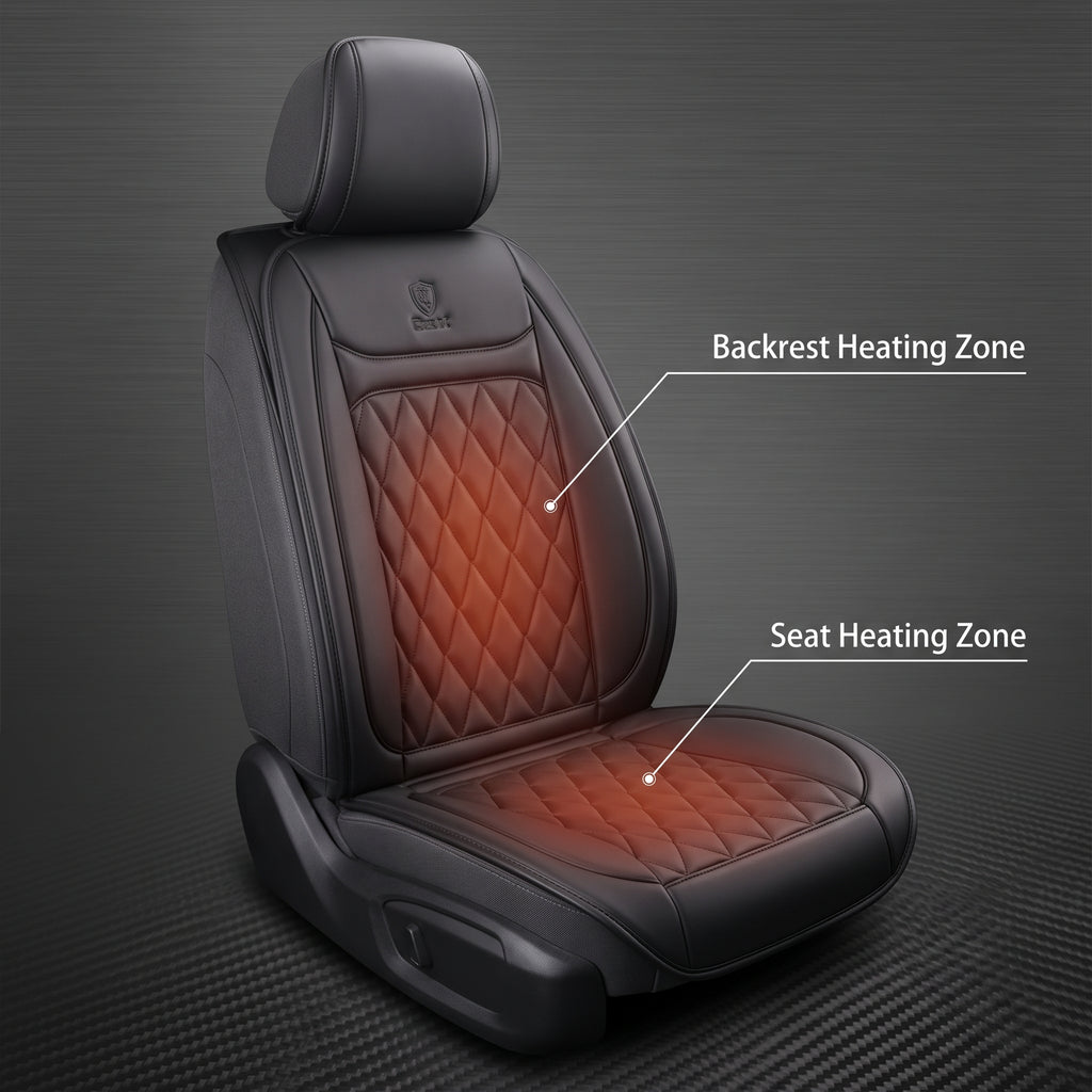 12V/24V Heated Car Seat Cover With 3 Heat Levels