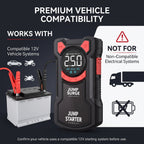 12V Portable Jump Starter With Digital Tire Inflator