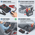 12V Portable Jump Starter With Digital Tire Inflator
