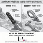 12cm Aluminum Handbrake Sleeve for Under-23mm Handles