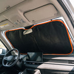 Foldable Front Windshield Sunshade With Reflective Backing 145 × 80 cm