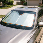 Foldable Front Windshield Sunshade With Reflective Backing 145 × 80 cm
