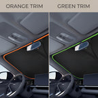 Foldable Front Windshield Sunshade With Reflective Backing 145 × 80 cm
