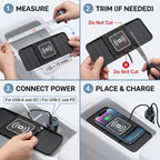 15W Car Charging Mat With Trimmable Non-Slip Sides
