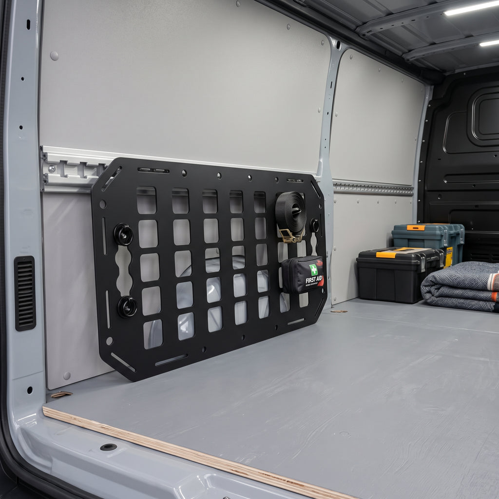 15 × 9.25 in Aluminum L-Track MOLLE Storage Panel