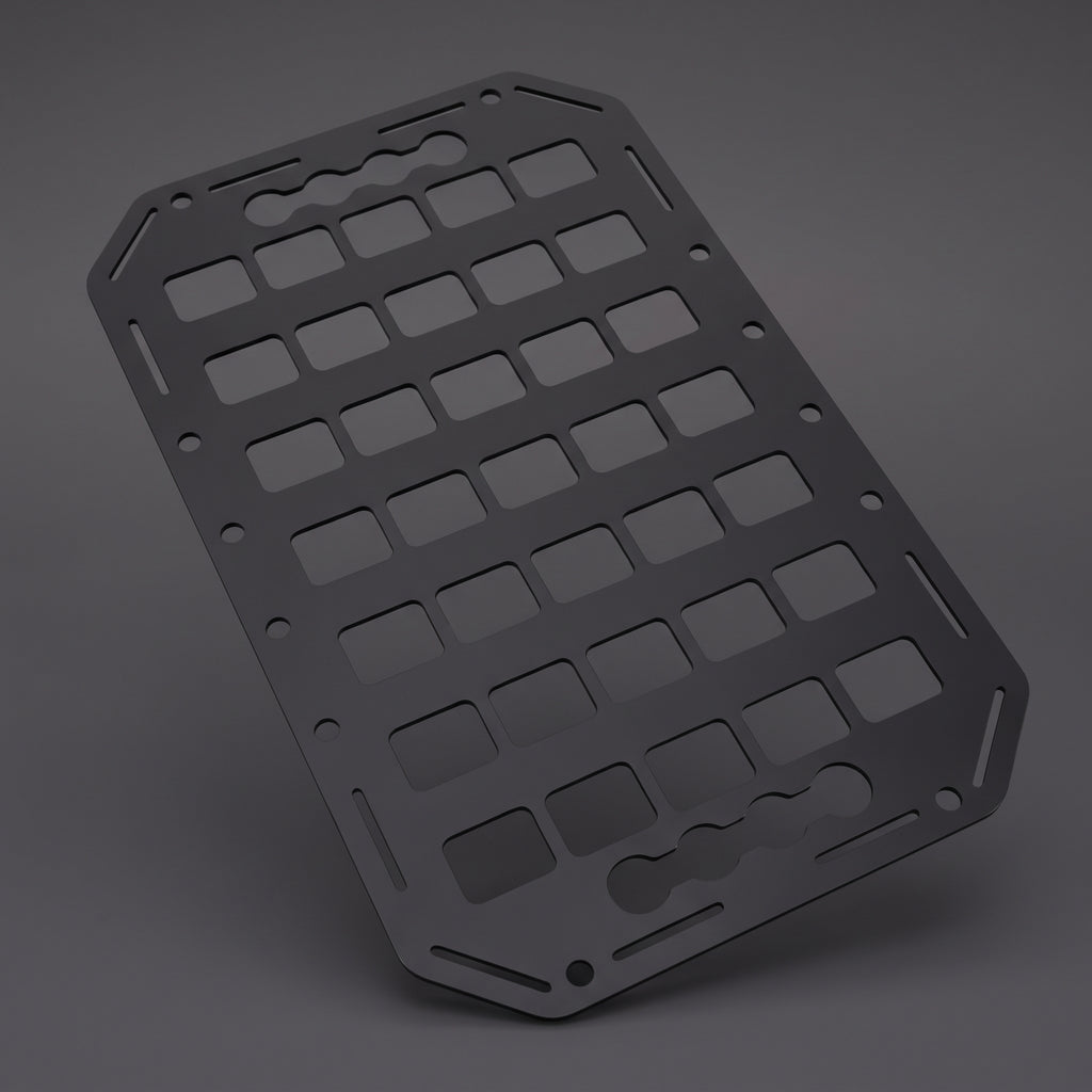 15 × 9.25 in Aluminum L-Track MOLLE Storage Panel