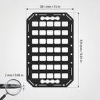 15 × 9.25 in Aluminum L-Track MOLLE Storage Panel