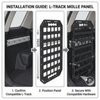 15 × 9.25 in Aluminum L-Track MOLLE Storage Panel
