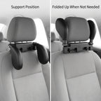 180° Car Headrest Pillow With Folding Side Supports
