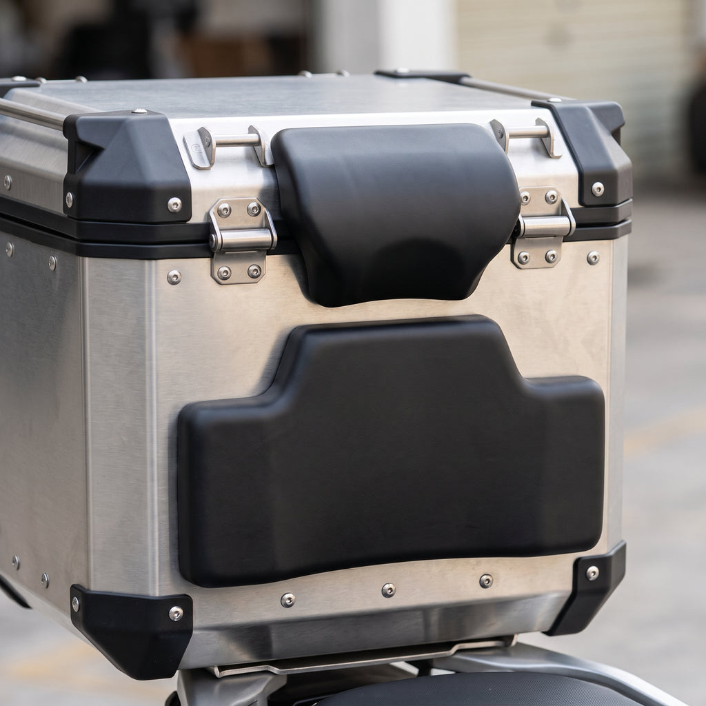 2-Piece Motorcycle Top Case Passenger Backrest for 45L/55L Aluminum Cases