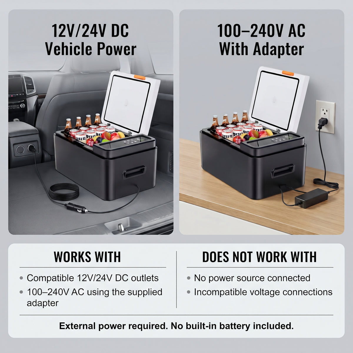 20L Portable Car Refrigerator Freezer With Bluetooth App Control