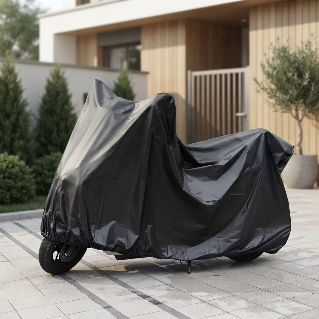 220cm Lightweight Motorcycle & Scooter Cover With Elastic Hem
