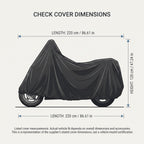 220cm Lightweight Motorcycle & Scooter Cover With Elastic Hem