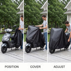 220cm Lightweight Motorcycle & Scooter Cover With Elastic Hem