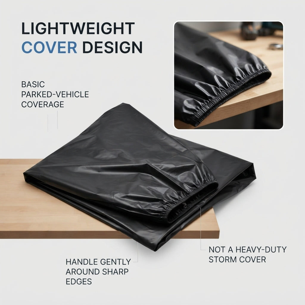 220cm Lightweight Motorcycle & Scooter Cover With Elastic Hem
