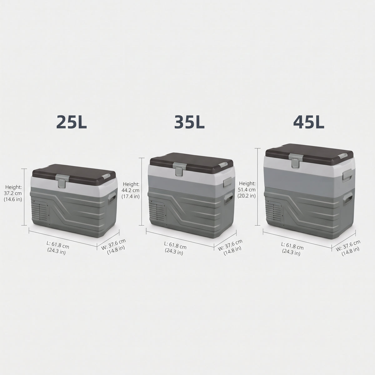 25L/35L/45L Portable Car Refrigerator Freezer With Dual Power Support