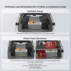 25L/35L/45L Portable Car Refrigerator Freezer With Dual Power Support