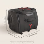 25L Semi-Rigid Motorcycle Tail Bag With Shoulder Strap