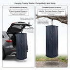 3-Piece SUV Tailgate Privacy Tent Kit With Portable Shower & Toilet