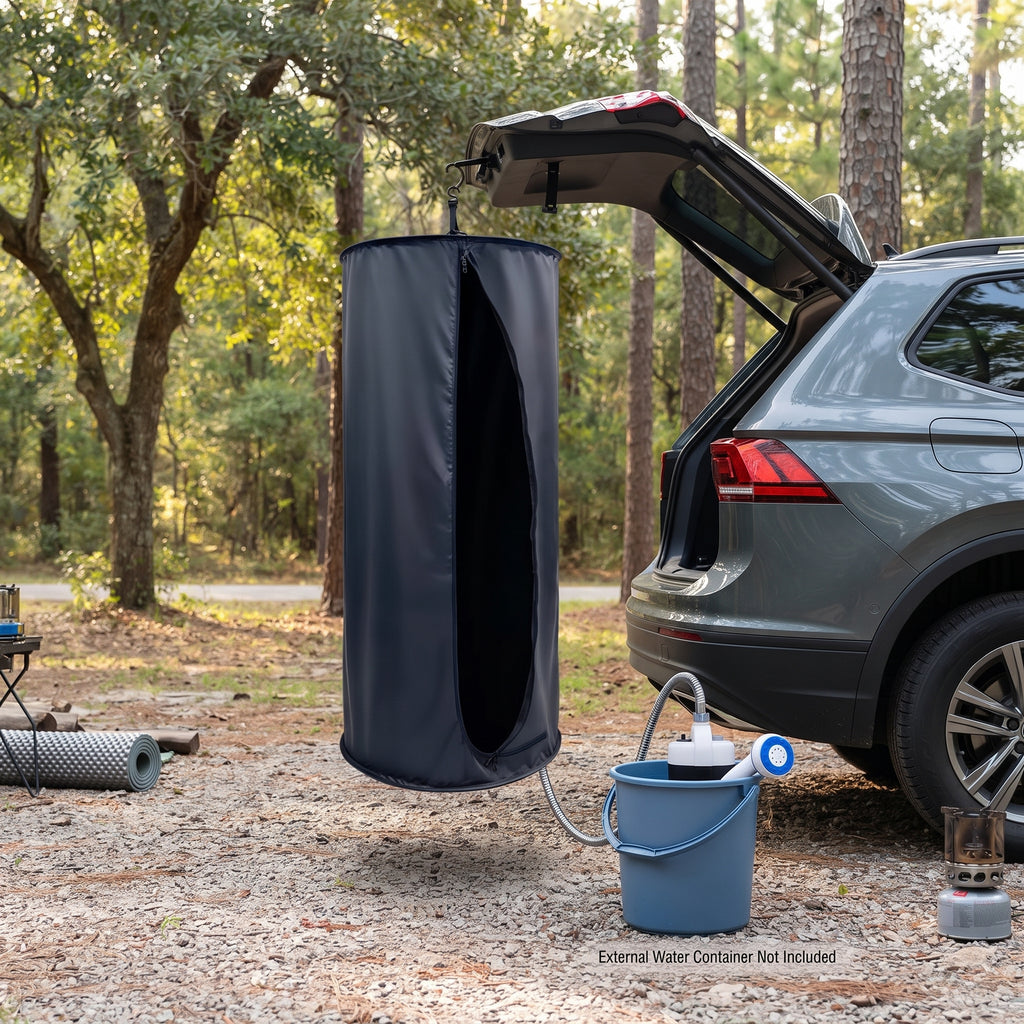 3-Piece SUV Tailgate Privacy Tent Kit With Portable Shower & Toilet