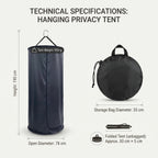 3-Piece SUV Tailgate Privacy Tent Kit With Portable Shower & Toilet
