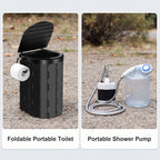 3-Piece SUV Tailgate Privacy Tent Kit With Portable Shower & Toilet