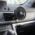 USB Car Vent Fan With Adjustable Ball-Joint Mount and 3-Speed Levels