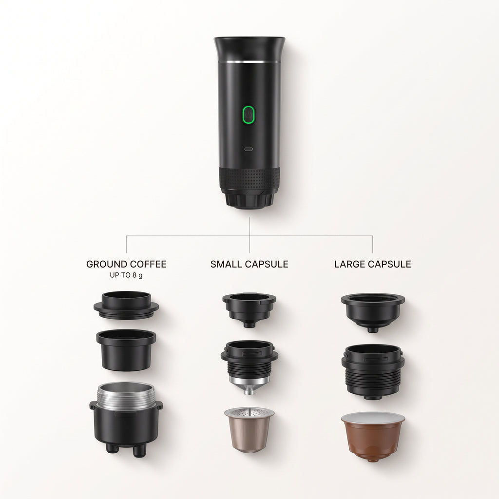 Portable Electric Espresso Maker With Self-Heating & USB-C Charging