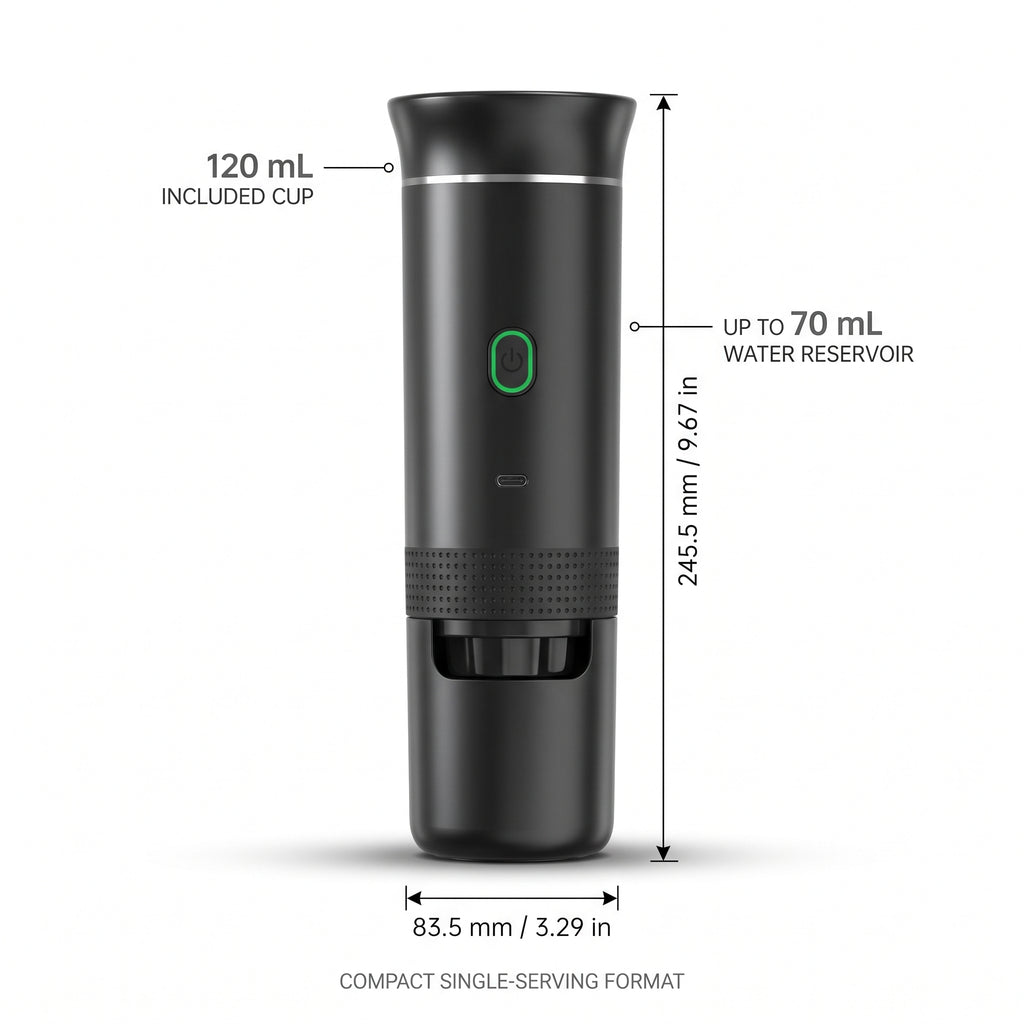 Portable Electric Espresso Maker With Self-Heating & USB-C Charging