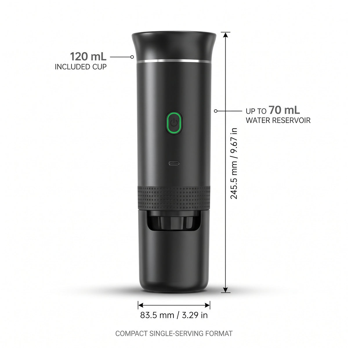 Portable Electric Espresso Maker With Self-Heating & USB-C Charging
