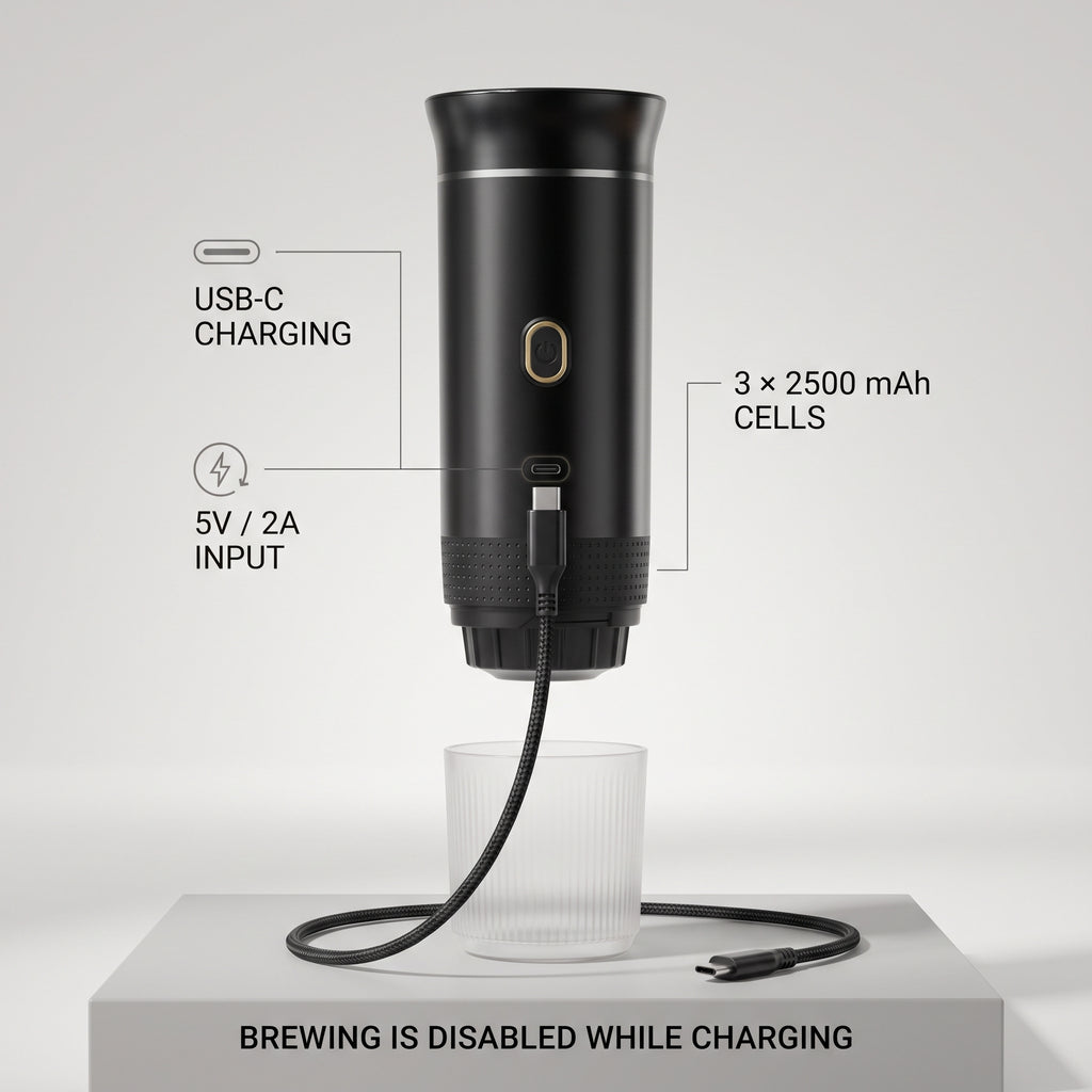 Portable Electric Espresso Maker With Self-Heating & USB-C Charging
