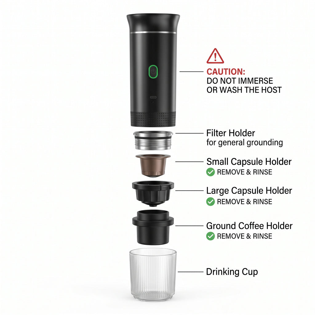 Portable Electric Espresso Maker With Self-Heating & USB-C Charging