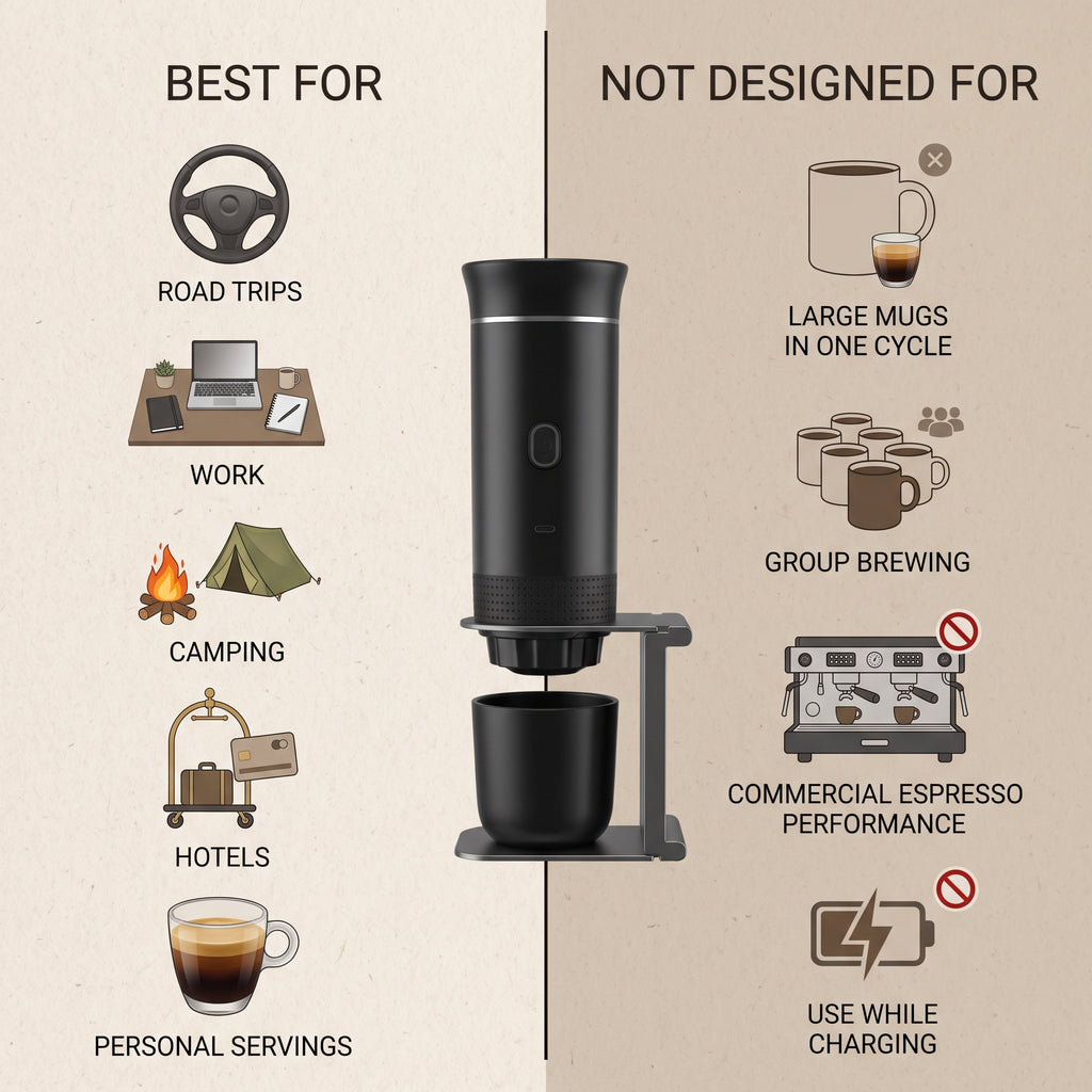Portable Electric Espresso Maker With Self-Heating & USB-C Charging