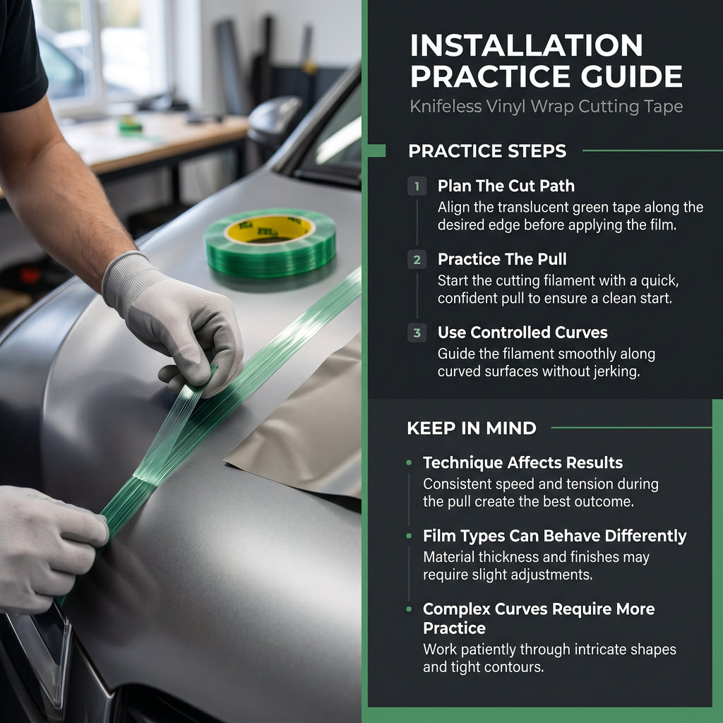 3.5mm Knifeless Vinyl Wrap Cutting Tape With Filament