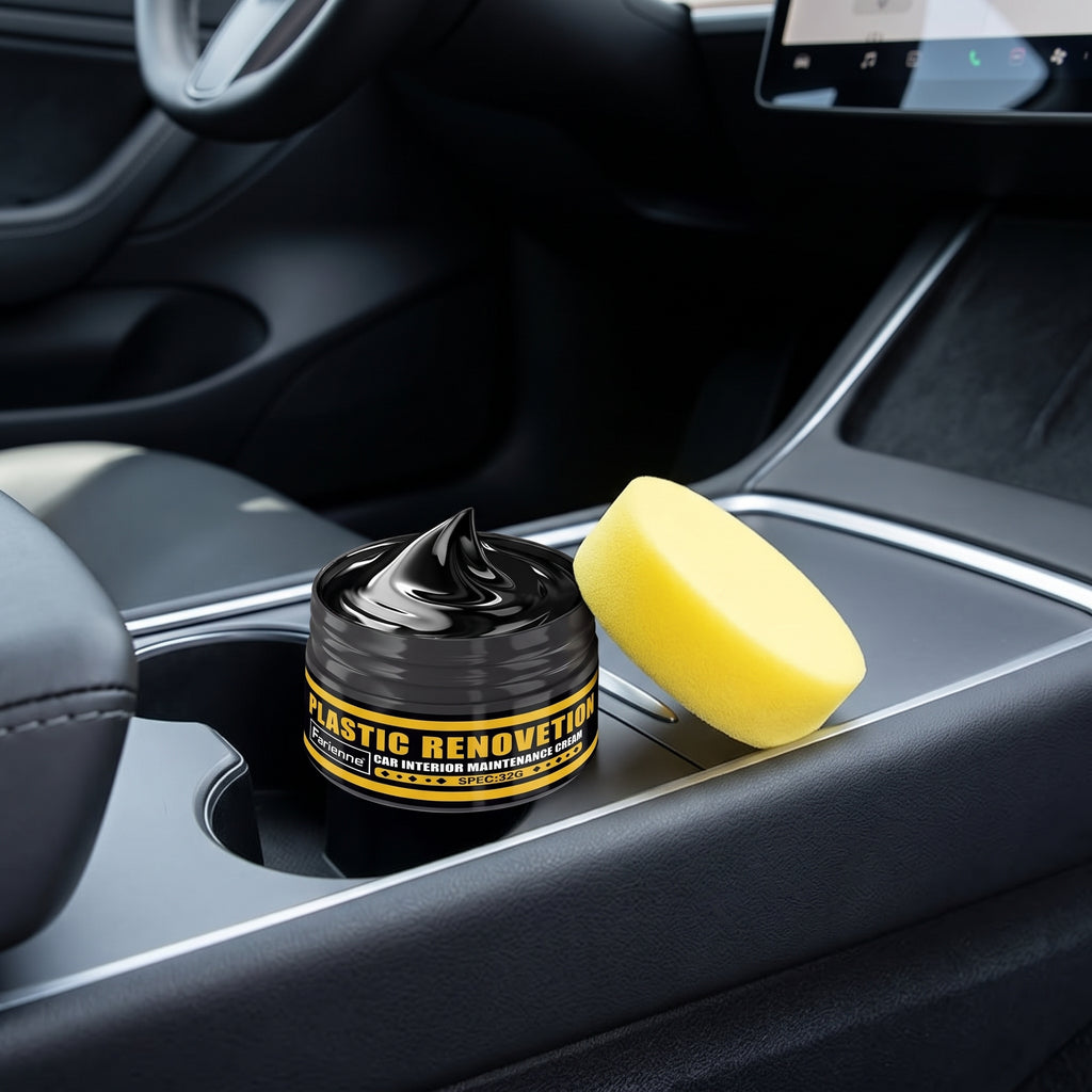 32G Black Automotive Trim Renovation Cream With Applicator