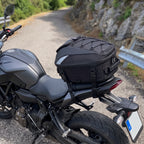 37L Expandable Motorcycle Tail Bag With Backpack Straps