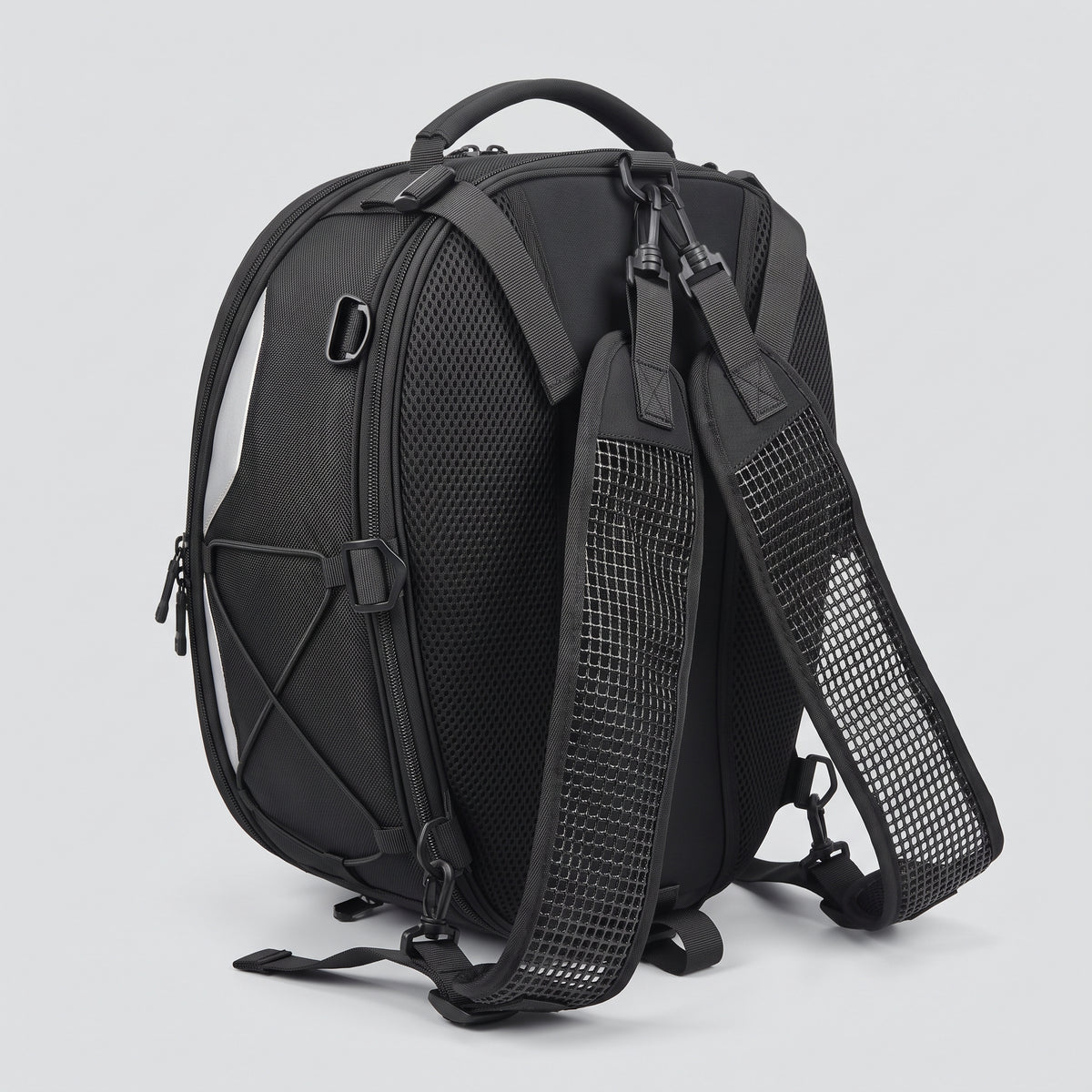 37L Expandable Motorcycle Tail Bag With Backpack Straps