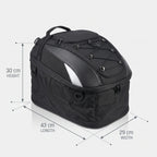 37L Expandable Motorcycle Tail Bag With Backpack Straps