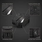 37L Expandable Motorcycle Tail Bag With Backpack Straps