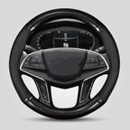 15in Hand-Stitched Microfiber Steering Wheel Cover, O/D Fit