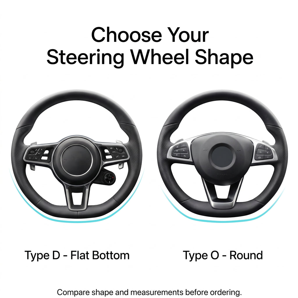 15in Hand-Stitched Microfiber Steering Wheel Cover, O/D Fit