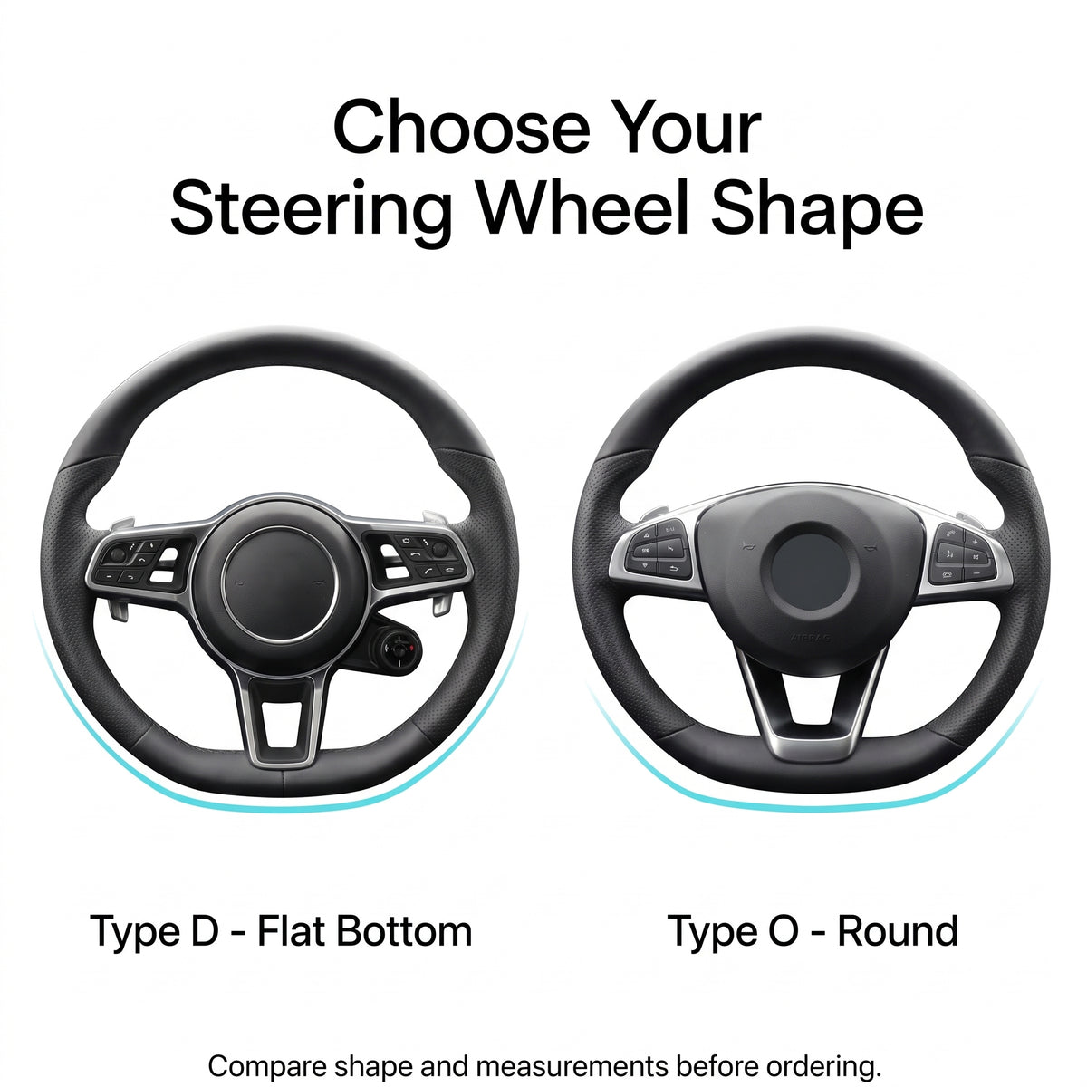 15in Hand-Stitched Microfiber Steering Wheel Cover, O/D Fit