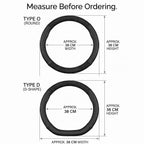 15in Hand-Stitched Microfiber Steering Wheel Cover, O/D Fit