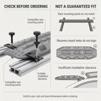 4-Bolt Traction Board Roof Rack Mounting Kit With Hand Knobs