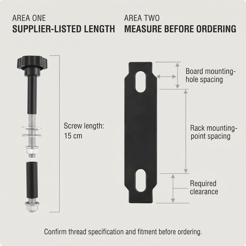 4-Bolt Traction Board Roof Rack Mounting Kit With Hand Knobs