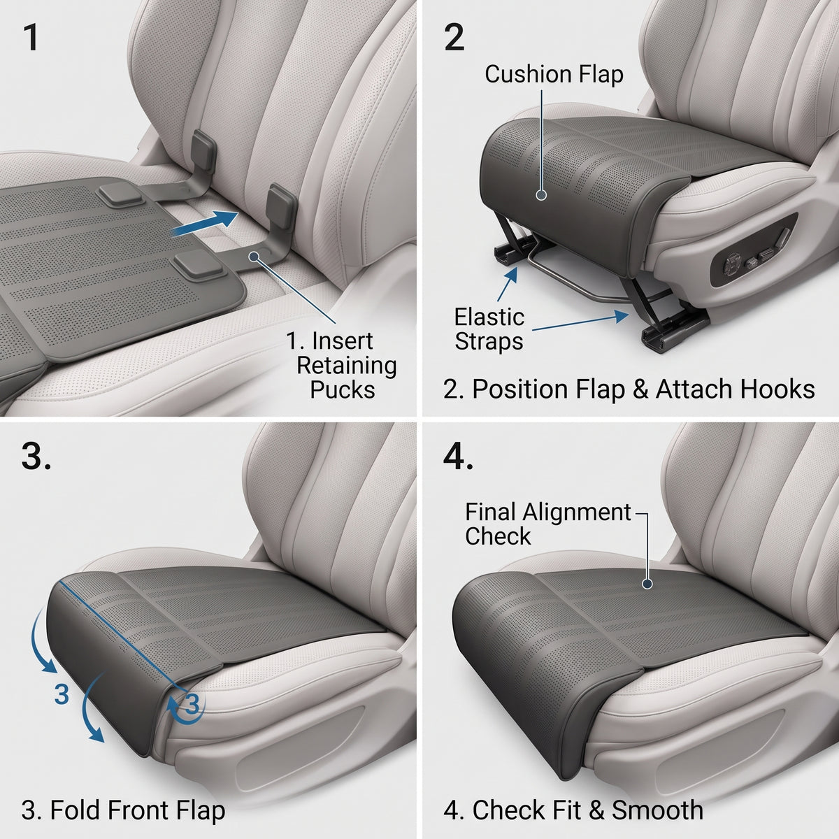 Car Seat Extension Cushion With Thigh Support (17 in)